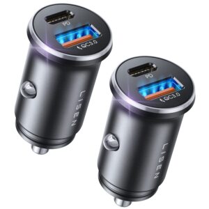 LISEN 54W Car Phone Charger USB C, Cigarette Lighter Adapter, Car Accessories for iPhone, USB C Car Charger Adapter USBC Type C 12v, for iPhone 17 Pro Max 16 15 14 13 12,...