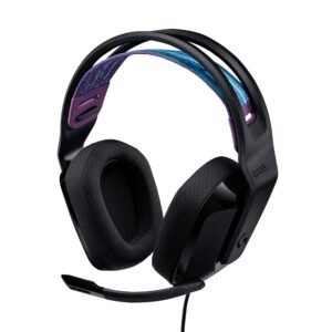 Logitech G335 Wired Gaming Headset, with Flip to Mute Microphone, 3.5mm Audio Jack, Memory Foam Earpads, Lightweight - Black