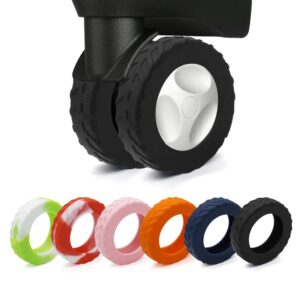 Luggage Compartment Wheel Protection Cover - Upgraded 8-Pack Anti Dust & Scratch Noise Reduction Carry On/Travel Suitcase Wheel Protector - Black