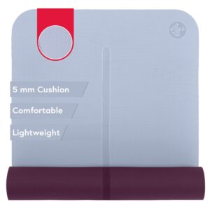 Manduka Begin Yoga Mat 68" - 5mm Cushioning | Comfortable, Lightweight & Reversible with Alignment Stripe | Budget-Friendly | 68 x 24 inches