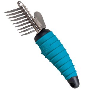Master Grooming Tools Ergonomic Dematting Tools โ Molded Tools for Grooming Dogs - 9-Blade Comb, 6โ
", Silver