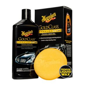 Meguiar's Gold Class Carnauba Plus Premium Liquid Wax Kit, Car Detailing Kit with a Pure Carnauba Wax Blend and a Foam Applicator Pad for Keeping Glossy Paint Protected Like a...