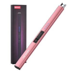 MEIRUBY Electric Candle Lighter, Christmas Stocking Stuffers Gifts for Women Mom Men Wife Sister, USB Arc Rechargeable Windproof Long Lighter for Candle BBQ Housewarming...