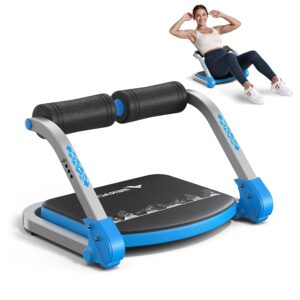 MERACH Ab Machine for Home Gym, Adjustable Ab Trainer with 3 Resistance Levels, Sit Up Exercise Equipment for Core Workout, Automatic Rebound Ab Crunch Machine, Ab Workout...