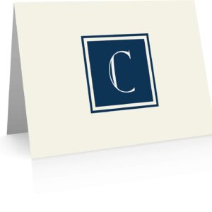 Monogram Stationery Note Cards - Monogram Thank You Cards (C)