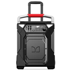 Monster Rockinโ Roller 360 Indoor/Outdoor Portable Bluetooth Speaker | Up to 240W of 360 Degree Sound & Up to 100 Hours of Playtime | Includes Microphone