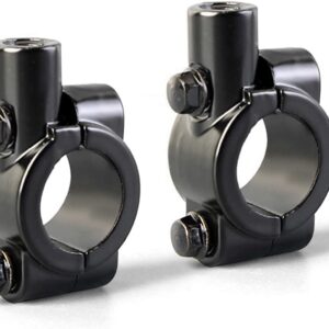 Motorcycle Mirrors Mounts 7/8" Handlebar Mirror Mount Holder Clamp Adaptor 10mm Thread For Motorcycles ATV Scooter Black(Pack of 2)