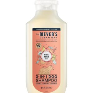 MRS. MEYER'S Clean Day 3 in 1 Dog Shampoo, White Peach Scent, 14oz