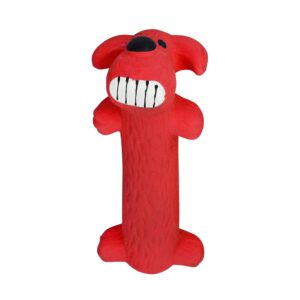 Multipet Original Loofa Latex Dog Toy - Squeaky Toy for All Dogs - Easy-to-Clean Squeaky Toys - Latex Dog Toys for Playing (1 Count, 6”, Random Color Surprise)