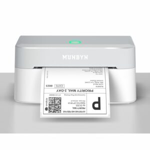 MUNBYN Bluetooth Thermal Label Printer RW403B, Wireless 4x6 Shipping Label Printer for Small Business, Compatible with Android, iPhone, Windows, Mac, Chromebook, Print Width...