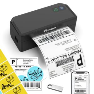 Mvgges Shipping Label Printer,Bluetooth 4x6 Thermal Label Printer for Small Business Office or Home, Compatible with Android, iOS, Windows and Mac, Widely Used for...