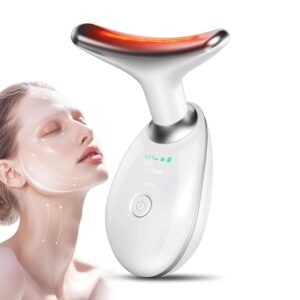 Neck Facial Massager, Light Face Neck Massager for Skin Care, Multifunctional Facial Skincare Tools with Vibration, at Home