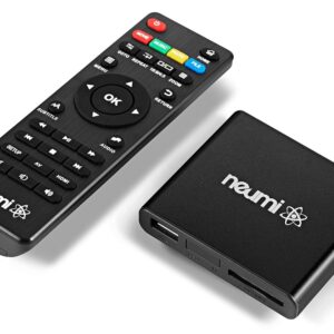 NEUMI Atom 1080P Full-HD Digital Media Player for USB Drives and SD Cards, HEVC/H.265, HDMI and Analog AV, Automatic Playback, Looping, Trigger Capability