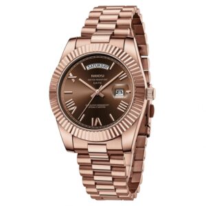 NIBOSI Men Watches Analog Quartz Stainless Steel Rose Gold Silver Watches for Men Waterproof Business Classic Desiger Wrist Watch with Day Date