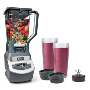 Ninja BL660 Professional Compact Smoothie & Food Processing Blender, 1100-Watts, 3 Functions -for Frozen Drinks, Smoothies, Sauces, & More, 72-oz.* Pitcher, (2) 16-oz. To-Go...