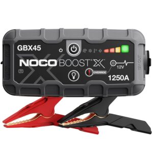 NOCO Boost X GBX45: 1250A UltraSafe Jump Starter โ 12V Lithium Battery Booster Pack, Portable Jump Box, Power Bank & Jumper Cables - for 6.5L Gas and 4.0L Diesel Engines