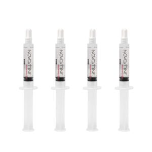 Novashine Teeth Whitening Gel Syringe Refill Pack (4) 5ml Syringes, 3 Month Supply, No Sensitivity, Use with Novashine LED Light