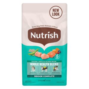 Nutrish Indoor Complete Chicken, Lentils & Salmon Recipe Dry Cat Food, 6 lb. Bag, Packaging May Vary (Rachael Ray)