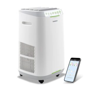 Nuwave Forever Smart Air Purifier for Home, Never Replace Air Filter System, Patented 7-Stage Filtration, Cleans Large Room up to 2,002 Sq Ft, Adjustable Flow Panel, Washable &...