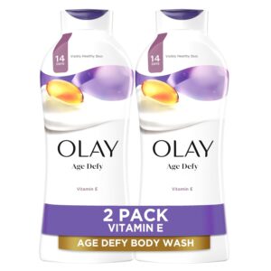 Olay Body Wash for Women, Age Defying with Vitamin E, 24hr Moisturizing, Hydrating & Refreshing, B3 Vitamin Complex, Free of Parabens & Phthalates, For All Skin Types, Scented,...