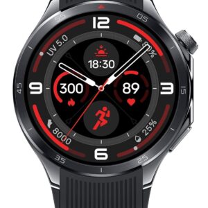 OnePlus Watch 3 Obsidian Titanium, 32GB, 120-Hour Battery, Health & Fitness Tracking, Sapphire Crystal Design, Titanium Bezel, Dual-Engine, Wear-OS by Google