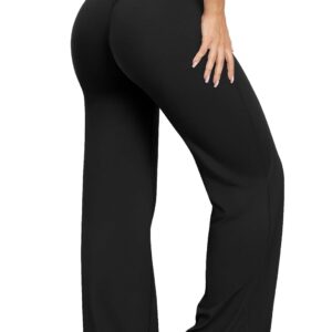 OQQ Yoga Pants Women High Waist Stretch Casual Soft Straight Leg Bottoms