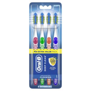 Oral-B Bacteria Blast Manual Toothbrush, Soft, 4 Count