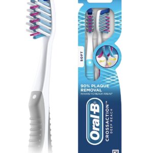 Oral-B CrossAction Deep Reach Manual Toothbrush, Soft, 2 Count