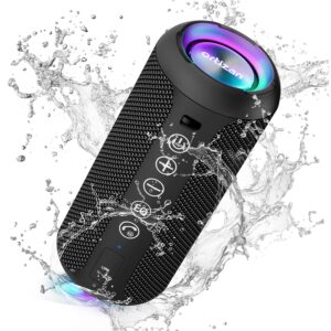 Ortizan Portable Bluetooth Speaker x Stocking Stuffers: IPX7 Waterproof, Wireless, Big Sound, Deep Bass, Dual Pairing, 30H Playtime, White Elephant Gift for Adults Men Women...