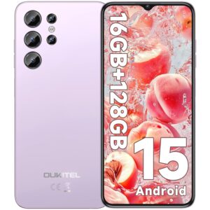OUKITEL C1 Android 15 Cell Phone Unlocked 2025-16GB+128GB(TF 1TB), 6.52'' Waterdrop Screen, 5150mAh Battery Smartphone, 13MP Camera Octa Core, 4G Triple SIM, Fingerprint/3.5mm...