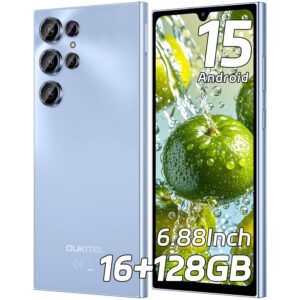 OUKITEL C61 Unlocked Cell Phone 2025- Android 15, 6.88" Display Smartphone, 16GB+128GB/1TB, 5150mAh Battery Phone, 13MP Camera, 4G Dual Sim Mobile Phones, Fingerprint/Face...