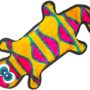 Outward Hound Durablez Large Gecko Stuffing-Free Squeaky Plush Dog Toy for Puppies & Dogs - Interactive, Soft Yet Tough, No Mess, Jumbo Squeaker, Long-Lasting Play, 17.5 inch,...