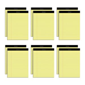 Oxford 8.5 x 11 Legal Pads, 12 Pack, Wide Ruled, Yellow Paper, 50 Sheets Per Writing Pad, Made in the USA (74020)
