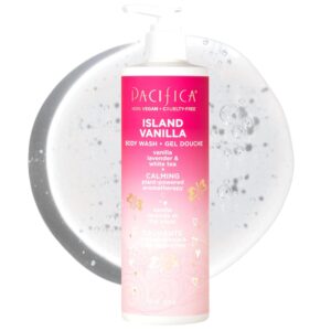 Pacifica Island Vanilla Body Wash Aloe + Hyaluronic Acid, Daily Cleansing, Bath & Shower Gel, Essential Oils, Clean, Vegan + Cruelty & Paraben Free, Clean Beauty Vegan...