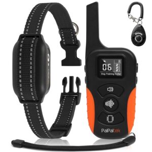 PaiPaitek No Shock Dog Training Collar with Remote 3300ft Range, Strong Vibrating Dog Collar Beep and Vibrate Only, Waterproof & Rechargeable Vibration Collar for Small Medium...