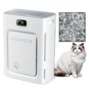 Pet Air Purifier for Home Large Room 2500 sq ft, H13 HEPA Washable Double-Sided Filter, Air Cleaner for Pet Hair Dander Odor Allergies Pollutant Smoke Dust, PM2.5 Air Quality...