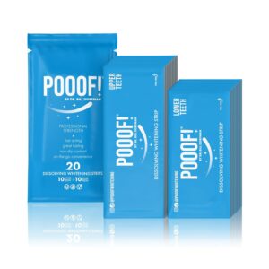 POOOF! Dissolving Teeth Whitening Strips by Dr. Bill Dorfman | 12% Hydrogen Peroxide | No-Slip Melt-Away Advanced Seal | Fast Stain Removal | Enamel & Sensitive Safe | 20 Ct...