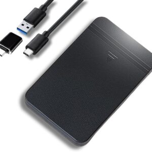 Portable 500GB External Hard Drive HDD — USB 3.0 & USB C for PC, Mac, PlayStation, Phone (Andriod and iPhone 15/16) & Xbox - Ultra Fast