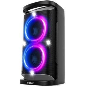 Portable Bluetooth Speaker: 160W Peak Powerful Loud Sound Deep Bass Wireless Boombox Large Subwoofer 15 Hours Battery Life Fast Charging