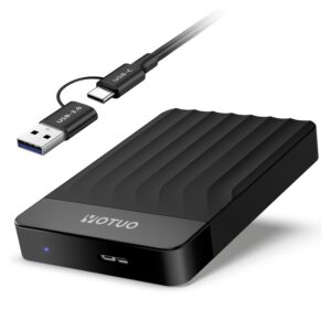 Portable External Hard Drive Storage Expansion Mobile HDD USB 3.0 USB-C for PC, Mac, Desktop, Laptop, PS4, PS5, Xbox One X/S, Xbox 360, Xbox Series X/S, Office & Game (Black, 1TB)