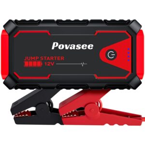 Povasee Jump Starter 5000A Car Jumper Starter, Model A30 12V Jump Box for Car Battery up to 10L Gas or 8L Diesel Engine Battery Jumper Starter Portable with Power Bank/Dual...