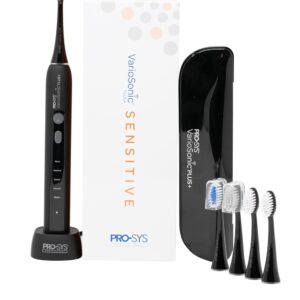 PRO-SYSยฎ VarioSonic Plus+ Sensitive Kit Professional Electric Toothbrush for Sensitive Teeth, Rechargeable with Pressure Sensor and Timer, Customizable Intensity Powered...
