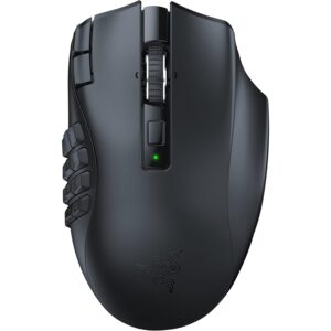 Razer Naga V2 HyperSpeed Wireless MMO Gaming Mouse: 19 Programmable Buttons - HyperScroll Technology - Focus Pro 30K Optical Sensor - Mechanical Mouse Switches Gen-2 - Up to 400...