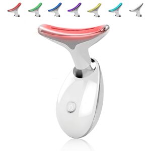 Red-Light-Therapy-for-Face and Neck, Facial Massager for Face and Neck, 7 Color Face Neck Massager for Skin Care, at-Home Face Tool for Skin Care