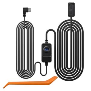 REDTIGER Dash Cam OBD Hardwire Kit Power Cable Type USB C Port,10FT 12V-24V to 5V,for Dash Camera, Low Voltage Protection