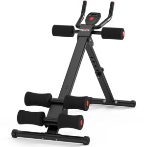 RELIFE REBUILD YOUR LIFE AB Workout Machine Abdominal Trainer Foldable Ab Cruncher Strength Training Equipment for Home Gym Blue 440 LBS