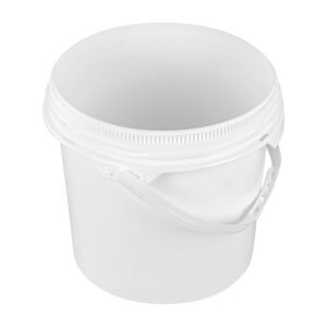 Restaurantware-Met Lux 3.5 Gallon UN Rated Pail, 1 Screw Top Bucket - Lid Sold Separately, Airtight Seal, White Plastic Screw Top Pail, Multipurpose, Ideal for Storing Pet Food,...