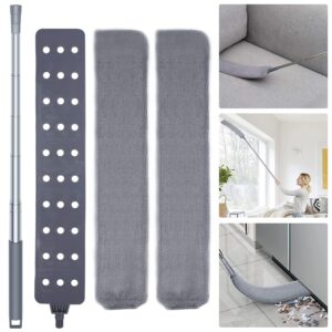 Retractable Gap Dust Cleaner Cleaning Tools with 2 Microfiber Dusting Cloths Long Handle 60inches Washable and Retractable Duster Brush for Cleaning Under Appliances Furniture...