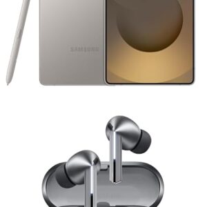 Samsung Galaxy S25 Ultra 256GB Unlocked AI Smartphone, Titanium Gray w/Galaxy Buds 3 Pro AI True Wireless Bluetooth Earbuds, Silver