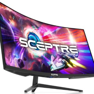 Sceptre 34-Inch Curved Ultrawide WQHD Monitor 3440 x 1440 R1500 up to 180Hz/165Hz DisplayPort x2 99% sRGB 1ms Picture by Picture, Build-in Speakers Machine Black 2025...
